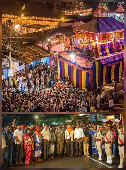 बस्तर दशहरा के फूल रथ परिक्रमा में विधायक सहित वरिष्ठ अधिकारी हुए शामिल