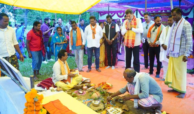 नेगानार में आयोजित सहशस्त्रबाहु अर्जुन जयंती में शामिल हुए भाजपा प्रदेश अध्यक्ष किरण देव