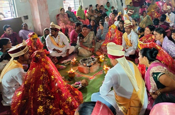 मुख्यमंत्री कन्या विवाह योजनांतर्गत 15 जोड़ों का विवाह हुआ संपन्न