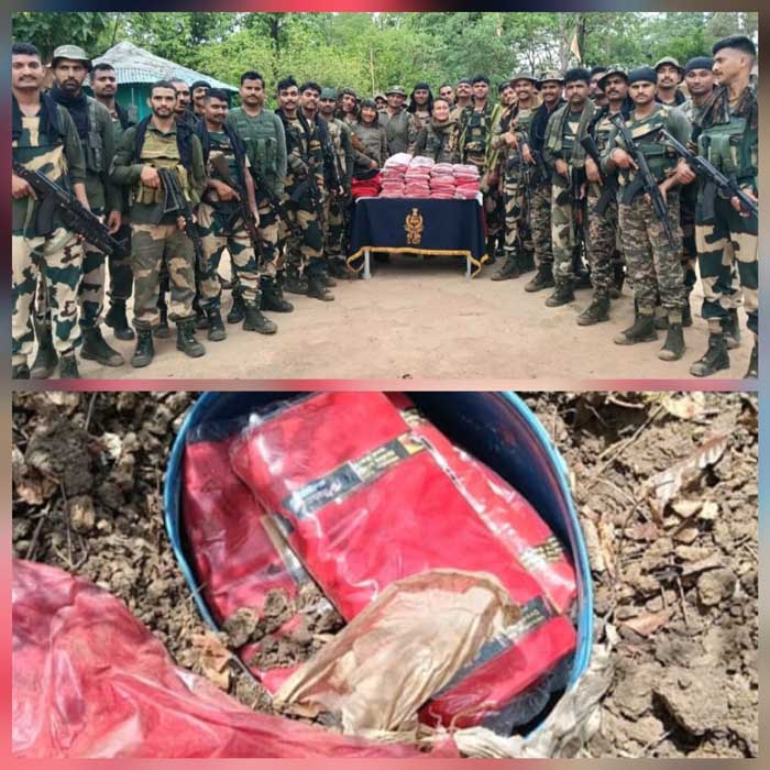कांकेर के जंगलों में सुरक्षाबलों की बड़ी कामयाबी: नक्सली डम्प से 580 मीटर लाल कपड़ा और सामग्री बरामद