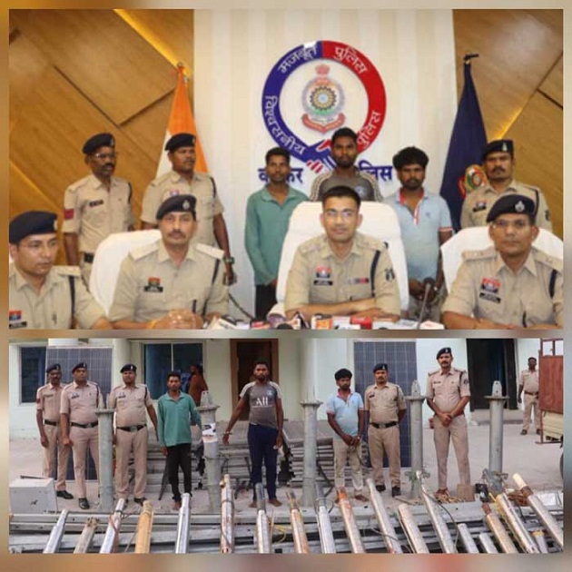 सोलर पंप और पैनल चोरी करने वाले अंतरराज्यीय गिरोह के 3 शातिर आरोपी गिरफ्तार, ₹32.60 लाख का माल जब्त
