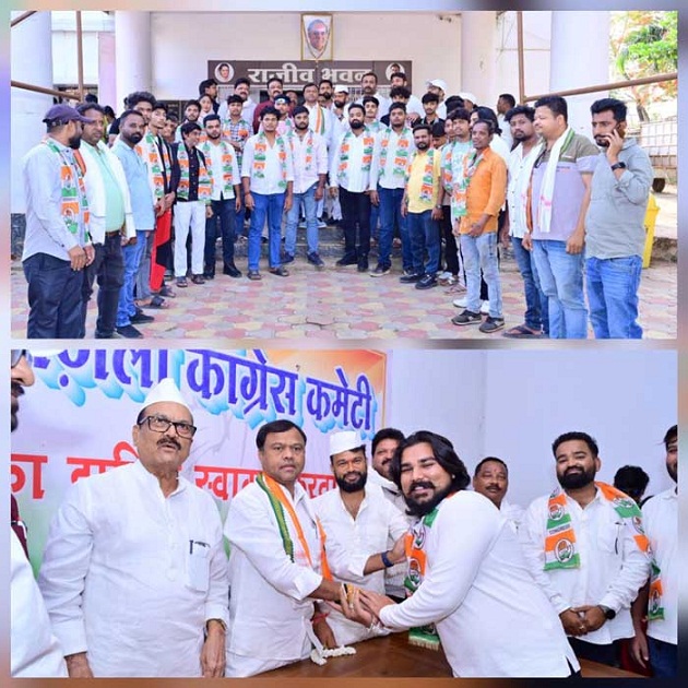 प्रदेश कांग्रेस अध्यक्ष के समक्ष दो दर्जन से अधिक युवाओं ने कांग्रेस प्रवेश किया
