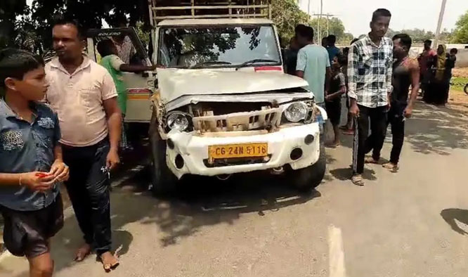 पिकअप की टक्कर से 7 माह की मासूम की मौत, मां और 6 वर्षीय बहन घायल