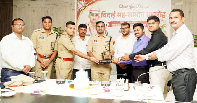 निवर्तमान सुकमा एसपी किरण चव्हाण को दी गई विदाई, नए एसपी का हुआ स्वागत