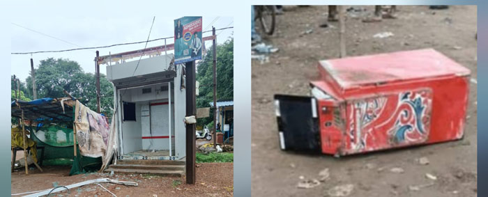 जगदलपुर: नगरनार में SBI का ATM उखाड़ा, कैश बॉक्स सुरक्षित छोड़ भागे बेखौफ बदमाश; पुलिस खंगाल रही CCTV