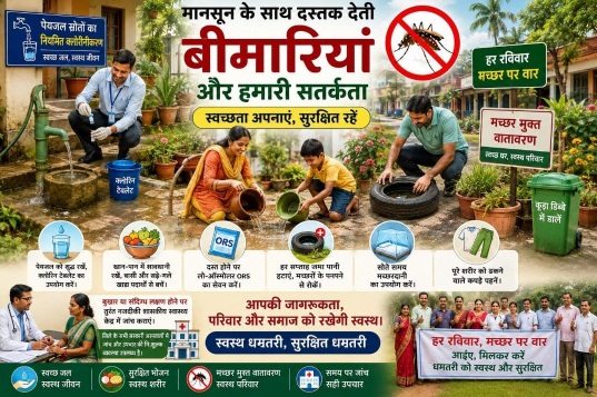 मानसून के साथ दस्तक देती बीमारियां और हमारी सतर्कता