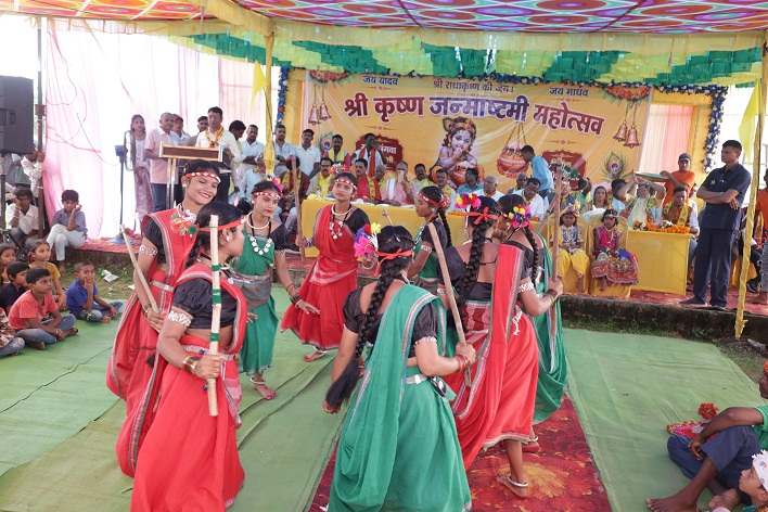 ग्राम संगवा में झेरिया यादव समाज ने मनाया भव्य श्रीकृष्ण जन्माष्टमी महोत्सव