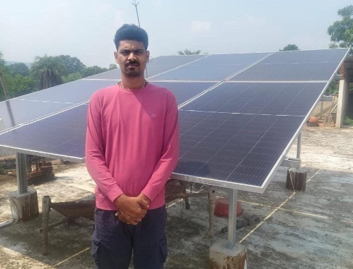 सौर ऊर्जा से रोशन हुआ किसान नेतराम का घर