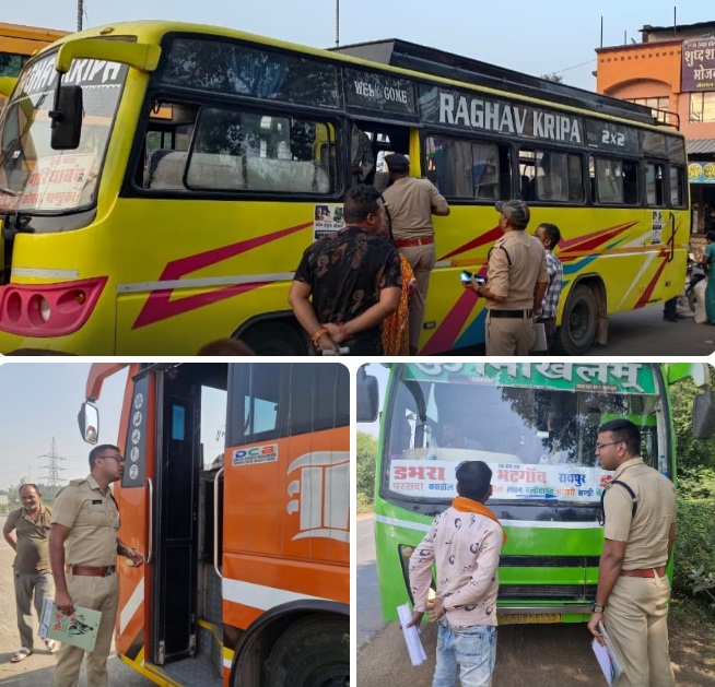 सड़क सुरक्षा को लेकर परिवहन विभाग सख्त: छत्तीसगढ़ में 2 दिनों के विशेष अभियान के तहत 364 वाहनों पर गाज, ₹4.81 लाख समन शुल्क वसूल